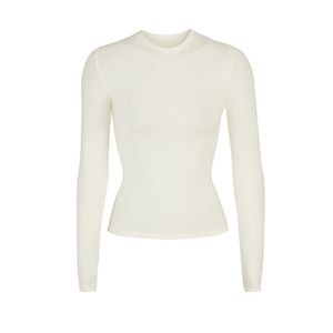 SKIMS bone cotton Jersey long sleeve